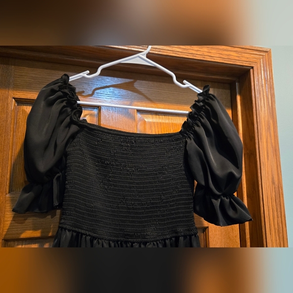 Shein, Women's size Large Dress, Black, Polyester, Good Shape, Barely Worn - Picture 2 of 7